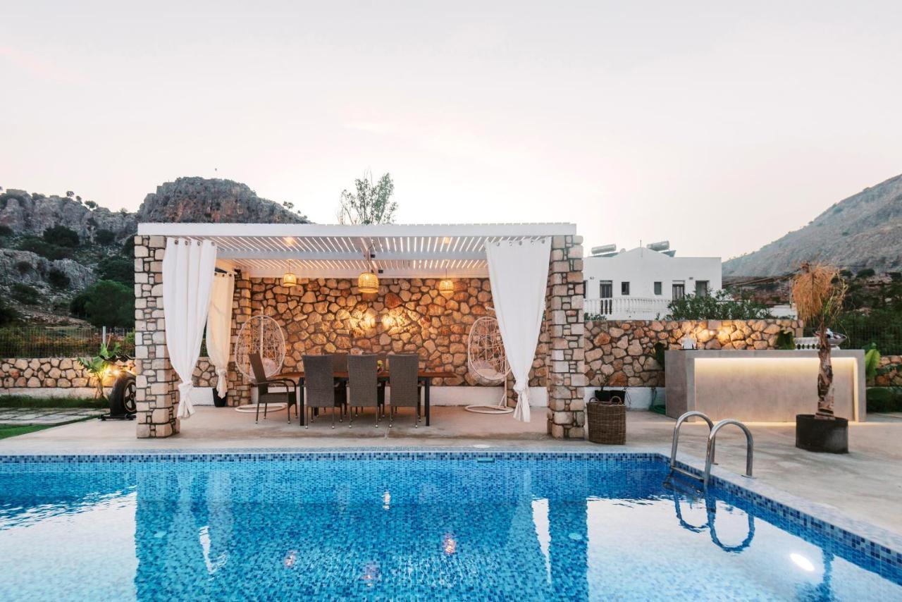Lindos Villa Natura By Rhodes Villas ภายนอก รูปภาพ